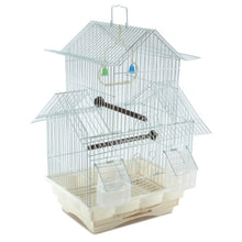 Load image into Gallery viewer, Bird Cage 18" Hanging Wire Bird House WHITE