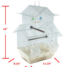 Load image into Gallery viewer, Bird Cage 18" Hanging Wire Bird House WHITE
