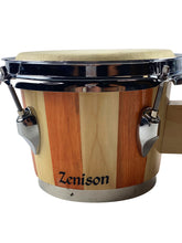 Load image into Gallery viewer, BONGOS 7 & 8" inch SET NATURAL LIGHT WOOD DUAL DRUMS WORLD LATIN Percussion NEW