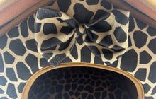 Load image into Gallery viewer, Cozy Pet Cottage, Foldable Pet House with Animal Print, Pet Bed 15" x 13" x 12" 
