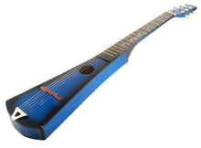 Load image into Gallery viewer, 35" Blue Acoustic Guitar Steel String Backpacker Hawaiian Travel with Gig Bag