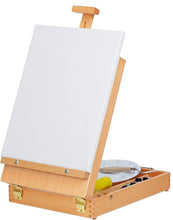 Load image into Gallery viewer, Desktop Artist Easel Portable Adjustable Tabletop Sketching Painting Organizer