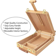 Load image into Gallery viewer, Desktop Artist Easel Portable Adjustable Tabletop Sketching Painting Organizer
