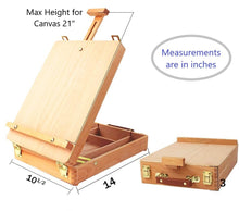 Load image into Gallery viewer, Desktop Artist Easel Portable Adjustable Tabletop Sketching Painting Organizer