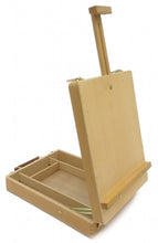 Load image into Gallery viewer, Desktop Artist Easel Portable Adjustable Tabletop Sketching Painting Organizer