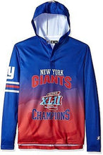 Load image into Gallery viewer, Licensed NFL New York Giants Super Bowl XLII Champions Hooded Shirt - Small