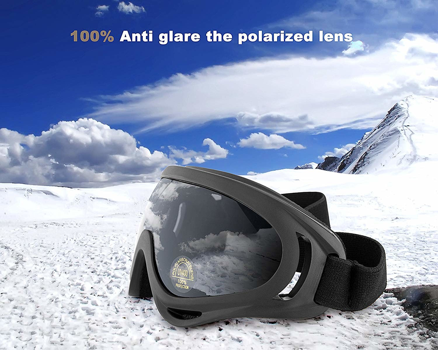 Goggles Ski, Snowboard, Skate, Cycling & Motorcycle Glasses UV Protection Tinted