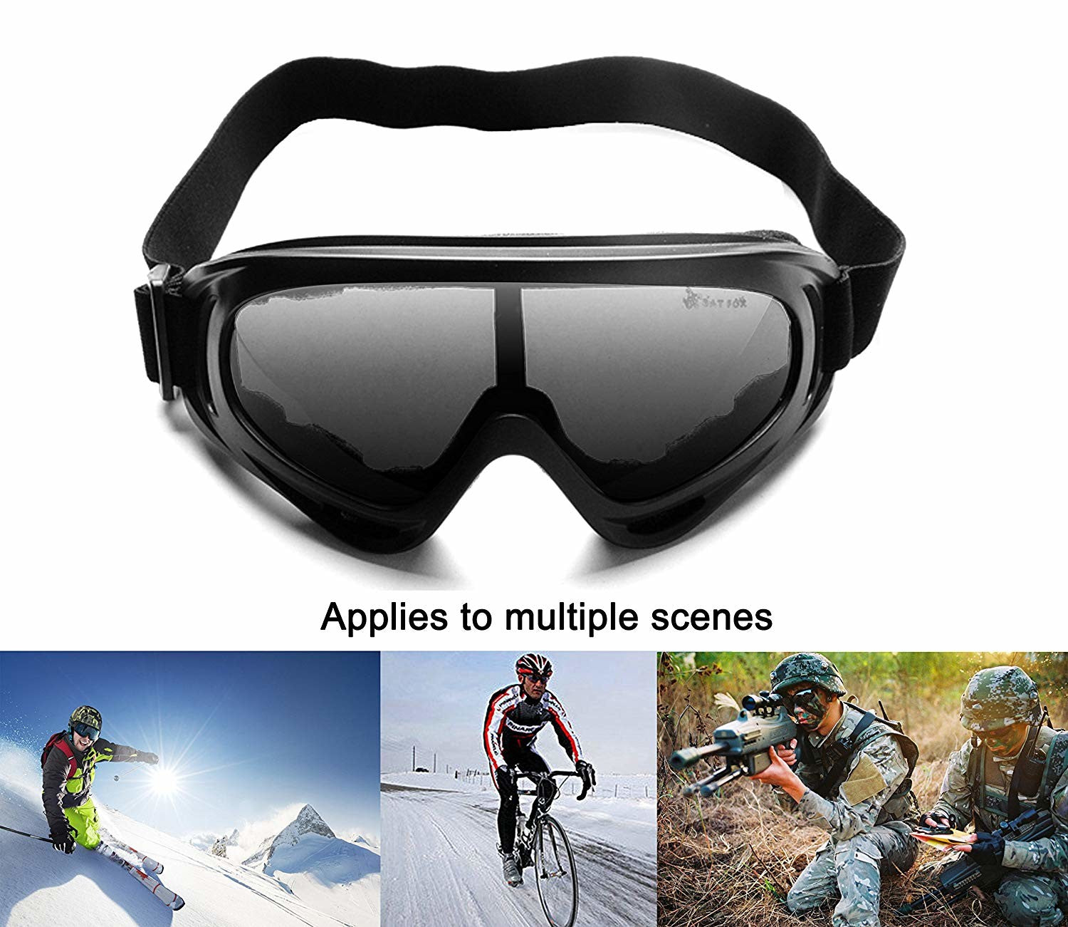 Goggles Ski, Snowboard, Skate, Cycling & Motorcycle Glasses UV Protection Tinted