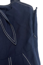 Load image into Gallery viewer, Nautical Twist Sundress from A New Day, Adjustable Strap Navy Sailor Dress Large