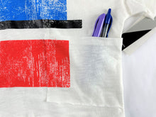 Load image into Gallery viewer, Afton Street T-Shirt Abstract Shapes Short Sleeve Tee w/Pocket Crew, Ivory 2T