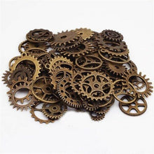 Load image into Gallery viewer, Bronze Alloy Gear Wheels - 40 Pcs Mix Pack Antique Industrial Steam Punk Crafts
