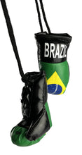 Load image into Gallery viewer, <p><strong>Mini Boxing Gloves BRAZIL Country Flag National Pride MMA Car Mirror Décor</strong></p>