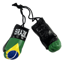 Load image into Gallery viewer, <p><strong>Mini Boxing Gloves BRAZIL Country Flag National Pride MMA Car Mirror Décor</strong></p>
