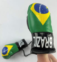 Load image into Gallery viewer, <p><strong>Mini Boxing Gloves BRAZIL Country Flag National Pride MMA Car Mirror Décor</strong></p>