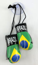 Load image into Gallery viewer, <p><strong>Mini Boxing Gloves BRAZIL Country Flag National Pride MMA Car Mirror Décor</strong></p>
