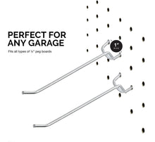 Load image into Gallery viewer, Pack of 10 - Metal Peg Board 4" Hooks Hanging Shelving Storage Steel Display