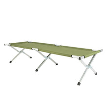 Load image into Gallery viewer, Portable Sleeping Cot Outdoor Hiking Camping Gear Green Olive Drab Steel Frame