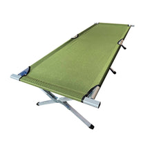 Load image into Gallery viewer, Portable Sleeping Cot Outdoor Hiking Camping Gear Green Olive Drab Steel Frame