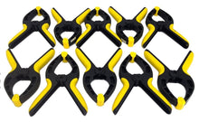 Load image into Gallery viewer, Lot of 100 Nylon 9" SPRING CLAMPS Wholesale Heavy Duty Claps w/3" Jaw Opening