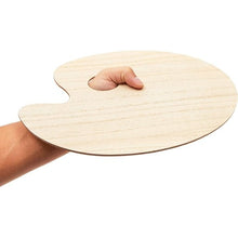 Load image into Gallery viewer, Large Paint Palette Tray Classically Designed Basswood Palette with Thumb Hole