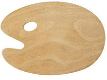 Load image into Gallery viewer, Large Paint Palette Tray Classically Designed Basswood Palette with Thumb Hole