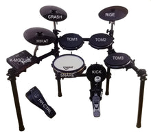 Load image into Gallery viewer, 8 Piece DIGITAL DRUM SET with STAND Electronic Kit Quiet Mesh Rubber Heads