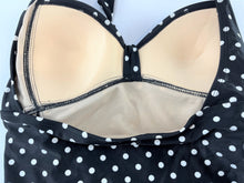 Load image into Gallery viewer, Vintage Polka Dot Swimsuit by Merona Molded Cups Synched Waist One Piece Medium