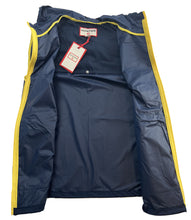 Load image into Gallery viewer, Hooded Water Resistant Windbreaker Vest by Hunter for Target Navy & Yellow X-Small