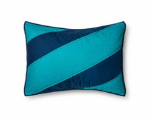 Load image into Gallery viewer, Pillowfort Geo Line Water Colors Pillow Sham Standard Blue / Teal