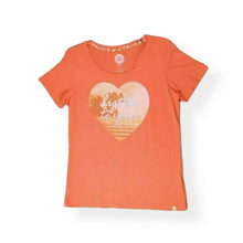 Load image into Gallery viewer, Life is Good Women's Creamy Scoop "Listen to Your Heart" Tee, Large, Orange