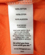 Load image into Gallery viewer, Life is Good Women's Creamy Scoop "Listen to Your Heart" Tee, Large, Orange