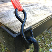 Load image into Gallery viewer, Ratchet Strap 1"x15' Rubber Coated S Hook Ratcheting Handle Quick Release Button