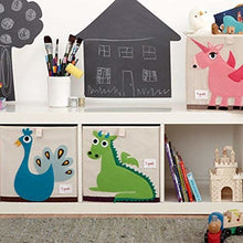 Load image into Gallery viewer, 3 Sprouts Fabric Cube Storage Bin - Peacock