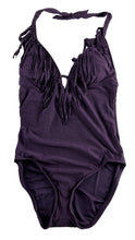 Load image into Gallery viewer, Women's Fringe Halter One Piece Swimsuit - Mossimo™ Chocolate Cherry M