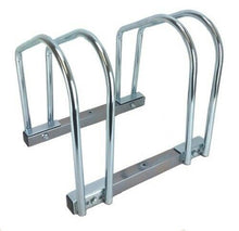 Load image into Gallery viewer, 2 Bike Bicycle Stand Parking Garage Storage Organizer Cycling Rack Silver Twin