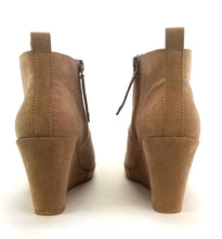 Load image into Gallery viewer, Women's Dolce Vita Terri Lace Up Wedge Booties Color: Light Taupe Size: 5.5 US