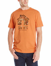 Load image into Gallery viewer, Life is Good Men's Crusher "Log Out Life is Good" Camo Cabin Tee, Small - New