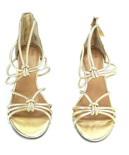 Load image into Gallery viewer, A New Day, Women's Knotted Tubular Heels, Back Zipper Secure Fit, Color: Gold