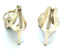 Load image into Gallery viewer, A New Day, Women's Knotted Tubular Heels, Back Zipper Secure Fit, Color: Gold