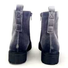 Load image into Gallery viewer, Mossimo Supply Co.- Women's Rihanna Velvet Combat Boots, Color: Gray, Size: 5.5