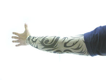 Load image into Gallery viewer, Set of 4 NYLON TATTOO SLEEVES tribal + inked Halloween Costume Biker Punk Rocker