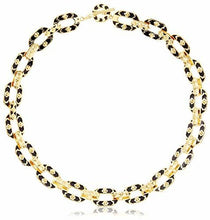 Load image into Gallery viewer, nOir Circling Necklace, 18K Gold-Plated Brass Chain Link Necklace, One Size