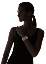 Load image into Gallery viewer, nOir Replay Bracelet Cuff, 18K Gold-Plated Brass with Crystal Accents, One Size