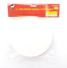 Load image into Gallery viewer, 7" Polishing Wheel - Thick Foam Pad with Hook and Loop Backing from White Dog