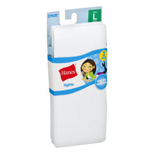 Load image into Gallery viewer, Hanes Girls Tights, 2 Pairs Stockings White Small (Little Girls & Big Girls)