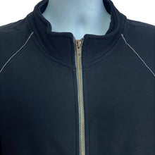 Load image into Gallery viewer, Men's Cadet Collar Full Zip Sweatshirt Jacket by GILDAN Platinum Black Large