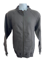 Load image into Gallery viewer, GILDAN Platinum Men's Cadet Collar Cotton Full Zip Sweatshirt Charcoal Grey Med
