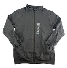 Load image into Gallery viewer, Men's Cadet Collar Full Zip Sweatshirt Jacket by GILDAN Charcoal Gray Small