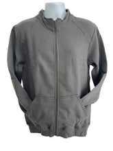 Load image into Gallery viewer, Men's Cadet Collar Full Zip Sweatshirt Jacket by GILDAN Charcoal Gray Small