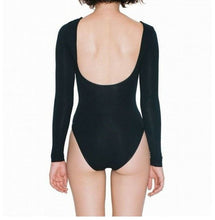 Load image into Gallery viewer, American Apparel Women's Cotton Spandex Long Sleeve Double U-Neck Bodysuit, XS
